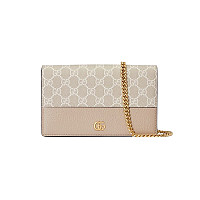 GUCCI-497985 4941 구찌 라이트 블루 가죽 GG 마몽 체인 달린 지갑