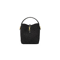 SAINT LAURENT-773991 생 로랑 내추럴 우븐 라피아 le 37 버킷 백