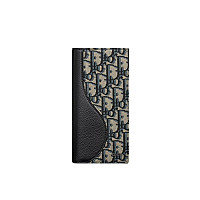 DIOR-2ADBC33 디올 블랙 Saddle 버티컬 장지갑