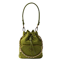 PRADA-1BH038 프라다 베이지 리에디션 1995 체인 리나일론 숄더백 17cm