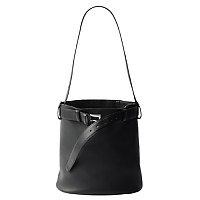 PRADA-1BE085 프라다 화이트 가죽 프라다 버클 버킷 백
