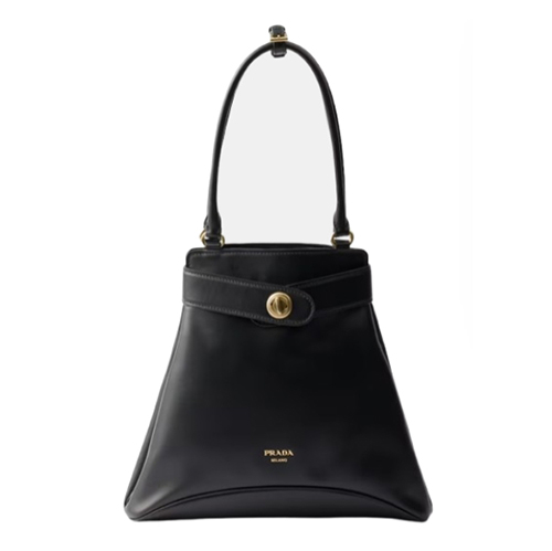 PRADA-1BG567 프라다 블랙 미디엄 송아지 가죽 토트백