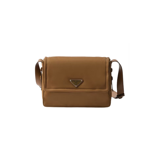 PRADA-1BD313 프라다 브라운 스몰 패딩 리나일론 숄더백