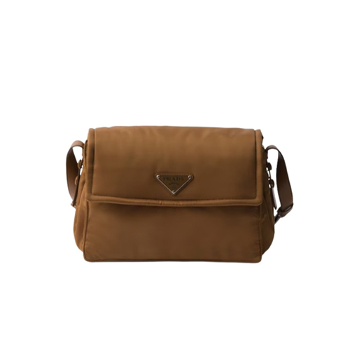 PRADA-1BD255 프라다 브라운 미디엄 리나일론 패딩 숄더백