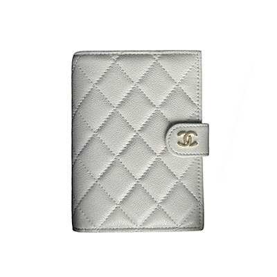 CHANEL-042411 샤넬 그레이 캐비어 가죽 여권 지갑