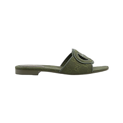 GUCCI-790447 3005 구찌 그린 인터로킹 G 슬라이드 샌들