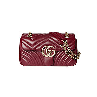 GUCCI-837280 1000 구찌 블랙 가죽 GG 마몽 스몰 숄더백