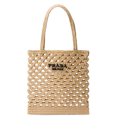 PRADA-1BG493 프라다 내추럴 크로셰 토트백