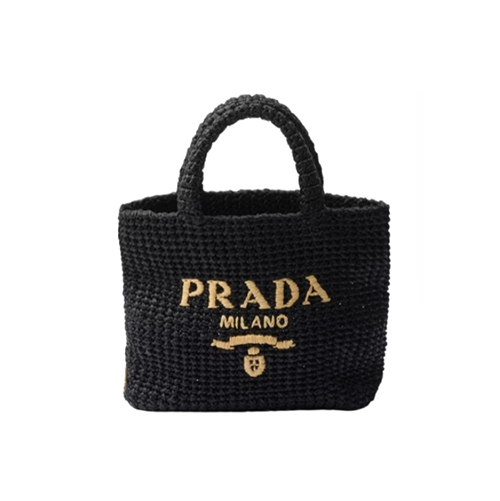 PRADA-1BG422 프라다 블랙 스몰 크로셰 토트백
