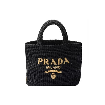PRADA-1BG422 프라다 블랙 스몰 크로셰 토트백