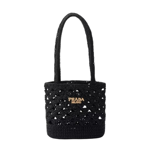PRADA-1BG494 프라다 블랙 크로셰 토트백