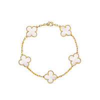 VAN CLEEF ARPELS-VCARD3 반클리프 옐로우 골드/블랙 빈티지 알함브라 브레이슬릿