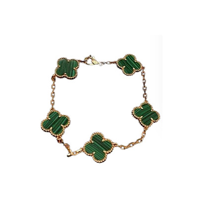VAN CLEEF ARPELS-VCARP2 반클리프 실버/라이트 블루 다이아몬드 빈티지 알함브라 브레이슬릿