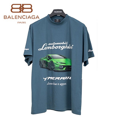 BALENCIAGA-831305 발렌시아가 블랙 오토모빌리 람보르기니 티셔츠 남여공용