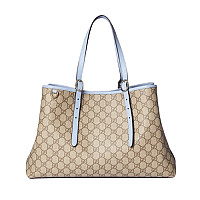 GUCCI-815213 1000 구찌 블랙 GG 엠블럼 가죽 라지 토트백