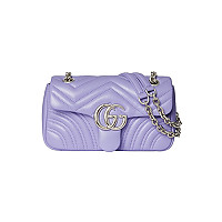 GUCCI-837280 4928 구찌 라이트 블루 가죽 GG 마몽 스몰 숄더백