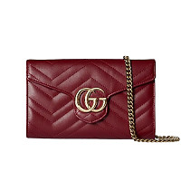 GUCCI-837745 9050 구찌 화이트 GG 마몽 체인 지갑