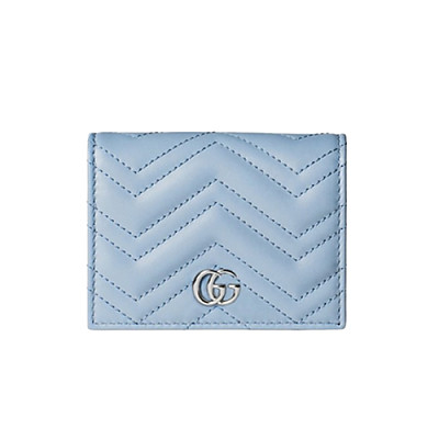 GUCCI-466492 4928 구찌 라이트 블루 GG 마몽 카드 케이스 지갑