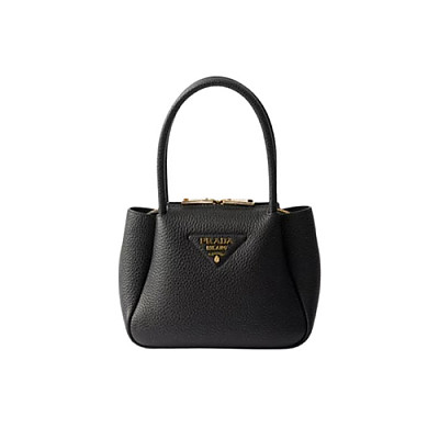 PRADA-1BA362 프라다 블랙 플루 가죽 미니 핸드백