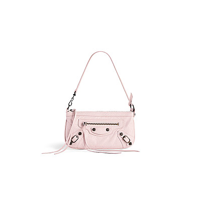 [스페셜오더]BALENCIAGA-8280582 여성 르 시티 파우치 온 스트랩 페탈 핑크(긴 크로스끈 동봉)