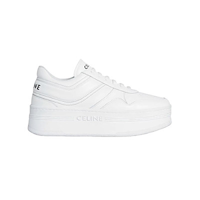 CELINE-365215 셀린느 화이트/블랙 웨지 아웃솔 블록 스니커즈 여성용