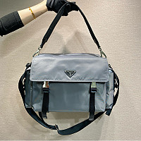 PRADA-1BD082 프라다 블랙 애티튜드 숄더백 22cm