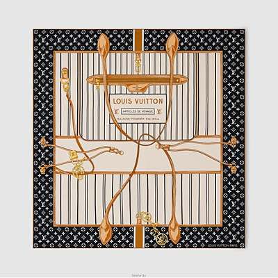 LOUIS VUITTON-M94990 루이비통 마이 네버풀 스퀘어 스카프 브라운