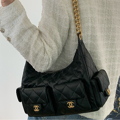 [스페셜오더]CHANEL-001219 샤넬 램스킨 맥시 호보백 미디엄 제니백