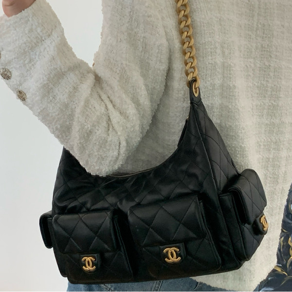 [스페셜오더]CHANEL-001219 샤넬 램스킨 맥시 호보백 미디엄 제니백