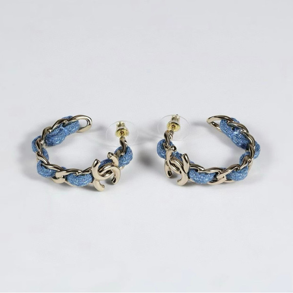 CHANEL-7654 샤넬 25 청데님 체인 이어링