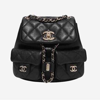 [스페셜오더]CHANEL-AS3860 샤넬 DUMA 듀마 투포켓 백팩 미디움 캐비어 연노랑 금장