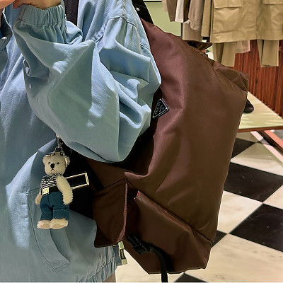 [스페셜오더]PRADA-2VH204 프라다 익스플로러 사이드 포켓 메신저 백 브라운