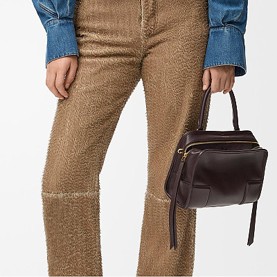 [스페셜오더]LOEWE-A039AS0X01 로에베 스몰 아마조나 180 소프트 송아지 가죽 숄더백 다크 브라우니