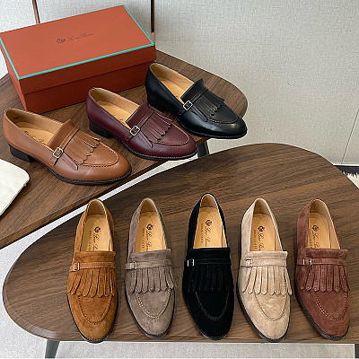Loro Piana-05272 로로 피아나 25SS 신상 클래식 하이샌드 스킨 카프 레더 로퍼 여성용(8컬러)