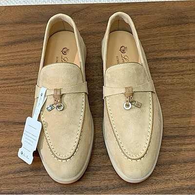 Loro Piana-052733 로로 피아나 스웨이드 테두리 스티치 플랫 슈즈 남녀성용 (7컬러)