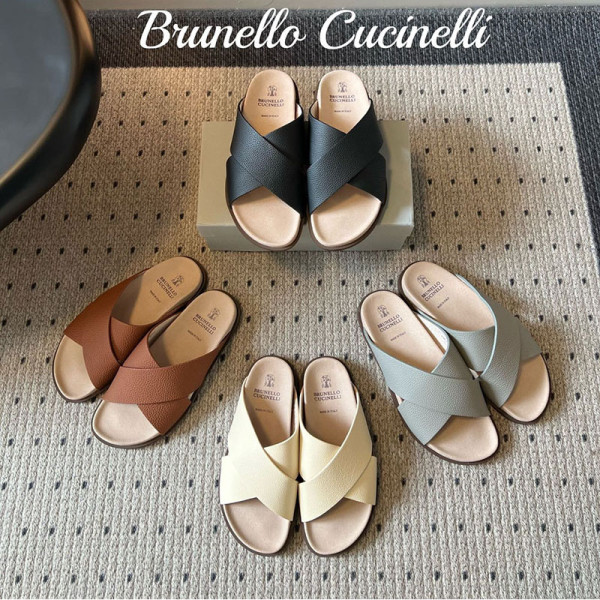 BRUNELLO CUCINELLI-06042 브루넬로 쿠치넬리 2026SS 남성용 크로스 스트랩 샌들(4컬러)