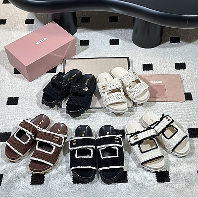 DIOR-06109 미우미우 2026SS 이른 봄/여름  벨크로 샌들