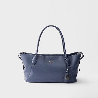 [스페셜오더]PRADA-1BG661 프라다 블루 미듐 가죽 핸드백