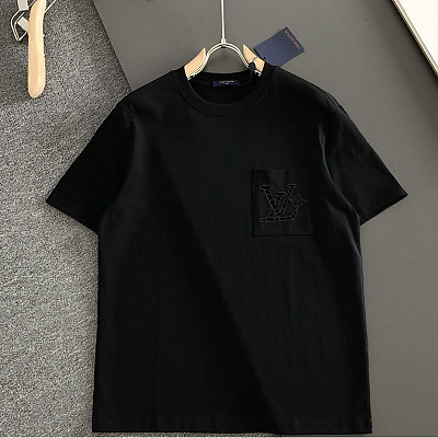 LOUIS VUITTON-07279 루이비통 2026 봄/여름 최신 라운드넥 자수 패션 반팔 티셔츠