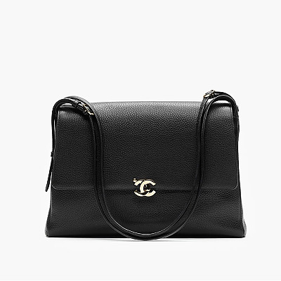 [스페셜오더]CHANEL-AS6482 샤넬 그레인드 카프스킨 골드 메탈 맥시 플랩백 블랙