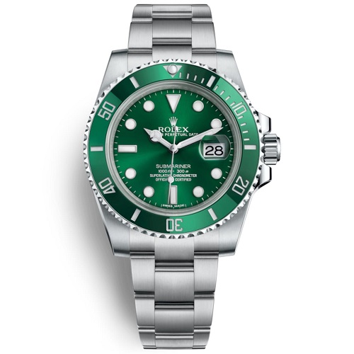 [스페셜오더]ROLEX-롤렉스 서브마리너 헐크 데이트 세라믹 베젤 스틸 그린다이얼 시계 40mm