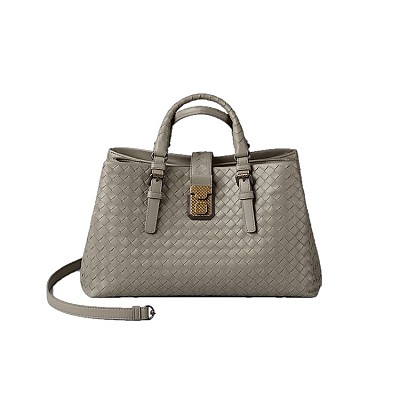 BOTTEGA VENETA-489509 보테가 베네타 다크 시멘트 인트레치아토 카프 스몰 로마 백