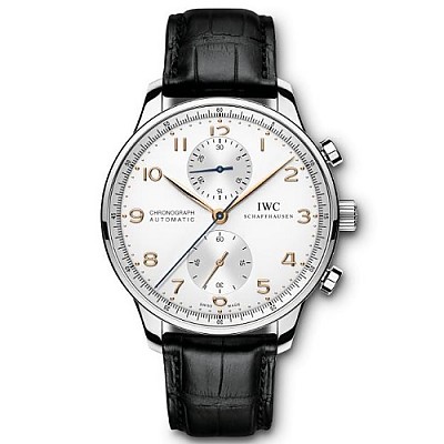 [스페셜오더]IWC-IW371445 아이더블유씨 포르투기저 크로노그래프 스틸 실버다이얼 Mans시계41mm