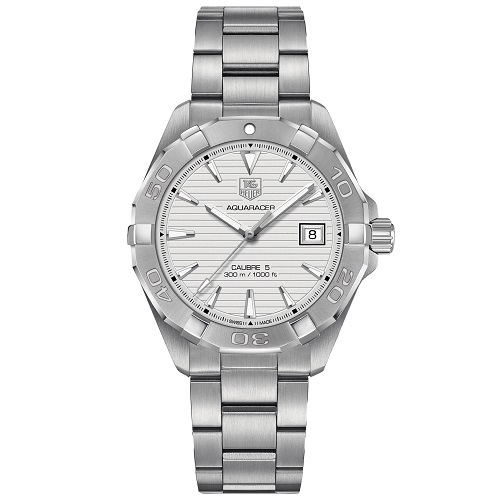 [스페셜오더]TAG Heuer-태그호이어 아쿠아레이서 300M 칼리버 5 스틸 화이트 다이얼 남자워치 41mm