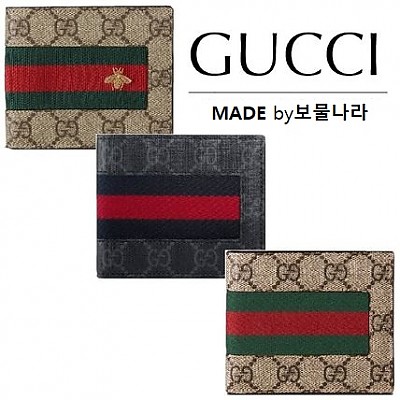 [스페셜오더]GUCCI-408827 8461 구찌 GG 수프림 web 벌디테일 2단 지갑