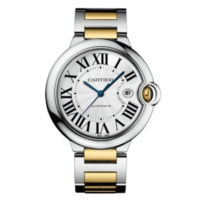 [스페셜오더]Cartier-까르띠에 발롱 블루 드 스틸 핑크다이얼 가죽스트랩 레이디스 워치36mm