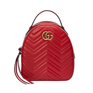 [스페셜오더]GUCCI-476671 9022 구찌 GG 마몽 퀼트 화이트가죽 백팩