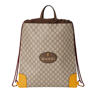 GUCCI 473872-1071 구찌 GG 블랙 소프트 GG 슈프림 드로우스트링 백팩