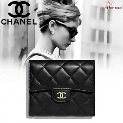 [스페셜오더]CHANEL-A82288 샤넬 클래식 램스킨 스몰 실버 메탈 플랩 지갑