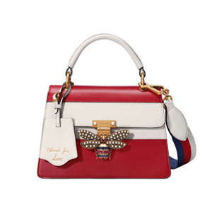 [스페셜오더]GUCCI-476541 9753 구찌 GG 수프림 캔버스 화이트 가죽 Queen Margaret 탑 핸들 백